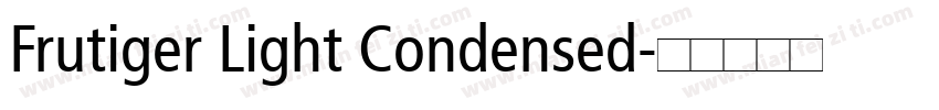 Frutiger Light Condensed字体转换